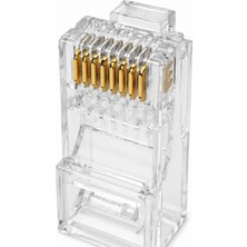 10 Adet Yeni Nesil Ez RJ45 Cat5 Cat6 Uyumlu Delikli Geçmeli Şeffaf Konnektör Yeni Nesil Ethernet Kablo Jakı Kolay Montaj