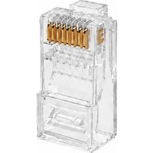 10 Adet Ez RJ45 Cat5 Cat6 Uyumlu Delikli Geçmeli Şeffaf Konnektör Yeni Nesil Ethernet Kablo Jakı Kolay Montaj