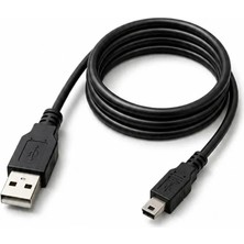 1.5 Metre Mini USB Kablo - USB 2.0 Tip A - 5 Pin V3 Şarj ve Veri Kablosu