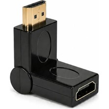 HDMI Oynar Başlıklı 90 180 270 Derece Çevirici - 4K 3D Erkek Dişi Adaptör
