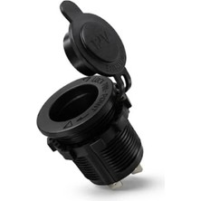 12V Dişi Çakmaklık Soketi - Kapaklı Su Geçirmez Oto/motosiklet/tekne