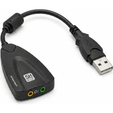 Harici 7.1 USB Ses Kartı - 12 Kanal 5hv2 Destekli Kulaklık Mikrofon Çevirici (4687)