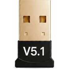 Bluetooth 5.1 Adaptörü USB Dongle Kablosuz Ses Alıcı Verici Mini