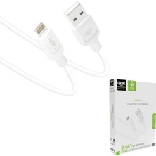 Belirtilmemiş K449 Usb-A To Lightning Şarj Kablosu 1mt 2.4A Beyaz