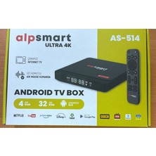 Alpsmart AS-514 4gb - 32GB - Sesli Komut - 4K - Android 12 Tv Box