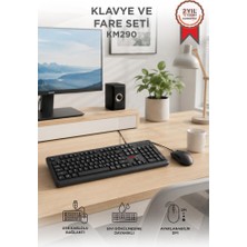 Lenovo Kablolu Q Klavye Mouse Seti KM290 Siyah