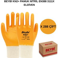 Beybi Arge Toptan Kn2+ Pamuk Nitril Eldiven 288 Çift No 10 Xl