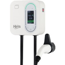 Hims Hcdkb-22 22KW Destekli 5m Kablolu Smart Beyaz Elektrikli Araç Şarj Istasyonu
