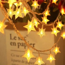 Tbl Dekor 5 Metre Yıldız LED Işık - Gün Işığı Rengi - Fişli
