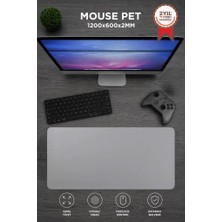 Lenovo Gaming Oyuncu Klavye Fare Altlığı Kaymaz Taban Büyük Mouse Pad Pu gr 1200*600MM Gri