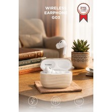 Torima Bluetooth Kulaklık Kulak Içi Kablosuz Kulaklık G03 Bej