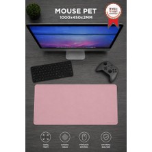Lenovo Gaming Oyuncu Klavye Fare Altlığı Kaymaz Taban Büyük Mouse Pad Pu Bk 1000*450MM Pembe