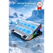 Torima Laptop Soğutucu Ayarlanabilir Rgb Dizüstü Bilgisayar Soğutma Fanı CF11 Gümüş