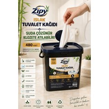 Zipy Islak Tuvalet Kağıdı 480 Adetli Suda Çözünür Flushable Bambu Özlü
