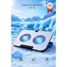 Torima Laptop Soğutucu Ayarlanabilir Rgb Dizüstü Bilgisayar Soğutma Fanı CF12 Gümüş