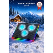 Torima Laptop Soğutucu Ayarlanabilir Rgb Dizüstü Bilgisayar Soğutma Fanı CF10 Siyah