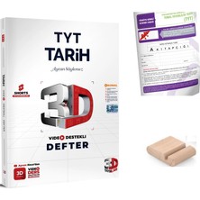 3D Yayınları Tyt Tarih Video Destekli Defter - Yks 2027 + Telefon Tutucu + Tyt Deneme