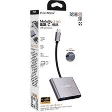 Fulltech FH23 7'i 1 Arada Usb-C Çoklayıcı | 4K Hdmı, 100W Pd, Gigabit Ethernet, 3.5mm Jack