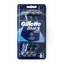 Men Gillette Blue 3 Plus Uefa Champions League Özel Seri Tıraş Bıçağı 6'lı