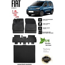 Alberto Rossi Fiat  Doblo Seoeretorsuz 2023 Araca Özel 3D Paspas ve 3D Bagaj Havuzu