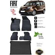 Alberto Rossi Fiat Doblo Geniş Aile 2018 Araca Özel 3D Paspas ve 3D Bagaj Havuzu