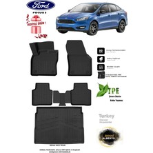 Alberto Rossi Ford Focus 3 2012 Araca Özel 3D Paspas ve 3D Bagaj Havuzu