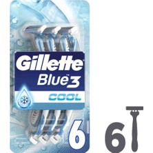 Men Gillette Blue3 Plus Cool Tıraş Bıçağı 6'lı