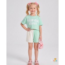 Ruki Çocuk Kız Çocuk Crop T-Shirt Şort Takım