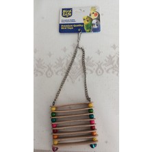 Ds Pets 7 Katlı Zilli Ahşap Boncuklu Kuş Merdiveni
