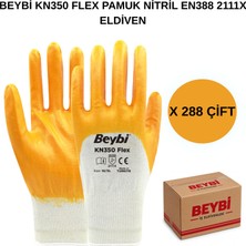 Beybi Arge Toptan KN350 Flex Pamuk Nitril Eldiven 288 Çift No 10 Xl