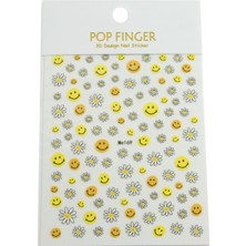 Zero Land Dpmix-Hb Papatya Emoji Tattoo Dövme Sticker Sarı