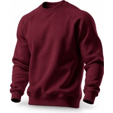 Ghassy Co. Erkek Bisiklet Yaka Spor Sweatshirt Basic Günlük Rahat Pamuklu Uzun Kollu Sweat
