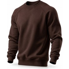 Ghassy Co. Erkek Bisiklet Yaka Spor Sweatshirt Basic Günlük Rahat Pamuklu Uzun Kollu Sweat