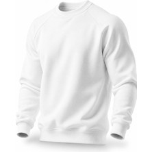 Ghassy Co. Erkek Bisiklet Yaka Spor Sweatshirt Basic Günlük Rahat Pamuklu Uzun Kollu Sweat