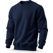 Ghassy Co. Erkek Bisiklet Yaka Spor Sweatshirt Basic Günlük Rahat Pamuklu Uzun Kollu Sweat