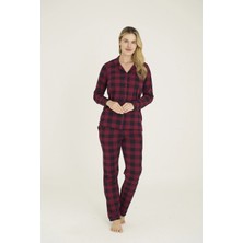 ALFA AKSESUAR 03 Kocabey 9209-K Kadın Apaj Yaka Pijama Takım