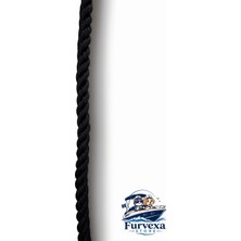 Komandor Marine 18 mm Siyah 3 Kollu Bükümlü Polyester Halat (Metre Ile Satış - 1 Adet = 1 Metre)