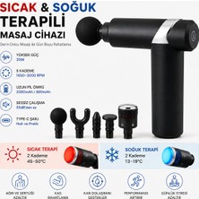 Smayling Sıcak Soğuk Terapili Şarjlı Masaj Cihazı 5 Kademeli 30W 5 Başlıklı Type-C Derin Doku Masaj Aleti