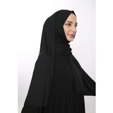 Samara Scarf Luxury Penye Şal - Kadın Tesettür Jersey Hijab Lycra Shawl Siyah