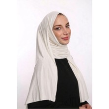 Samara Scarf Luxury Penye Şal - Kadın Tesettür Jersey Hijab Lycra Shawl Ekru