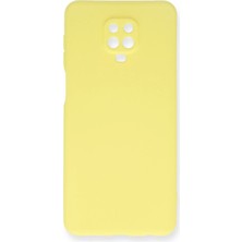 Kmrsfres Newface Xiaomi Redmi Note 9 Pro Kılıf Nano Içi Kadife Silikon - Sarı