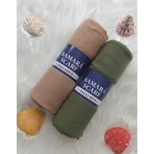 Samara Scarf 2 Adet Luxury Penye Şal - Kadın Tesettür Jersey Hijab Lycra Shawl