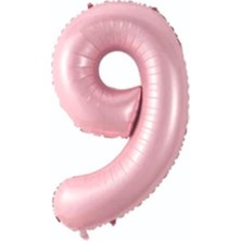 Partyplus Rakam Balon Folyo Pastel Pembe Renk 34 Inç (76 Cm)