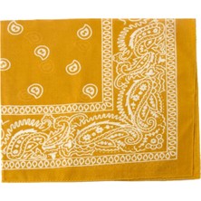 Zero Land Dpmix-Hb Çini Desenli Bandana 50X50 Hardal Sarı