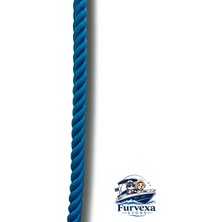 Komandor Marine 16 mm Mavi 3 Kollu Bükümlü Polyester Halat (Metre Ile Satış - 1 Adet = 1 Metre)