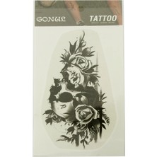 Zero Land Dpmix-Hb Gül Tattoo Dövme Sticker Siyah