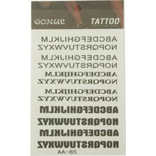 Zero Land Dpmix-Hb Yazılı Tattoo Dövme Sticker Beyaz
