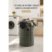 Begin Power 50 Litre Bambu Kirli Çamaşır Sepeti Modern Tasarım Çamaşır Sepeti Oyuncak Kutusu