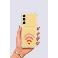 Toyigoo Samsung Galaxy S24 Fe Kartlıklı Aşk Sinyali Desenli Kılıf