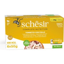 Schesir Ton Balıklı ve Tavuklu Jöleli Kedi Konservesi (6 x 50 Gr) 6 Al 5 Öde